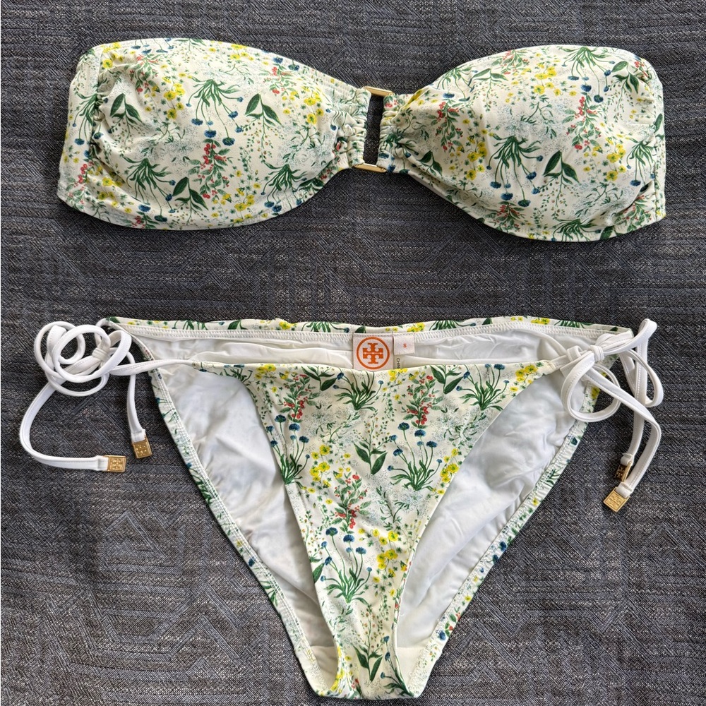 Tory Burch bikini set.  - top is size Medium, bottom is size Small